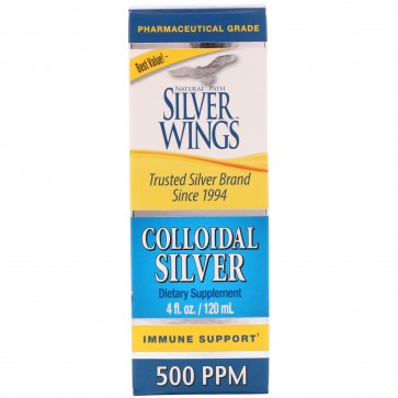 Natural Path Silver Wings Colloidal Silver 500 PPM 4 fl oz (Dropper)