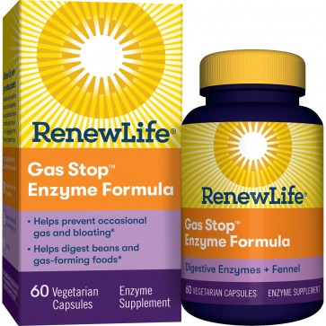 Renew Life Gas Stop Fast Acting 60 Vegetable Capsules