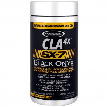 MuscleTech CLA 4X SX-7 Black Onyx 112 Fruit Flavored Softgels