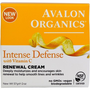 Avalon Organics, Vitamin C Renewal Cream, 2 oz (57 g)