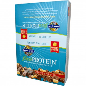 Garden Of Life Fuco Thermogenic Protein bar 12/box Chocolate Macadamia Nut Crunch