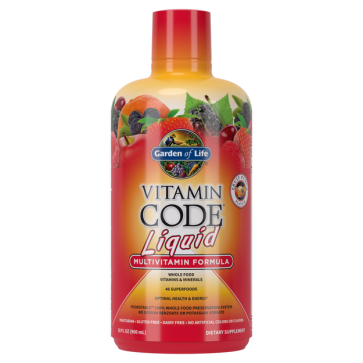  Garden of Life Vitamin Code Liquid Multi Fruit Punch Flavor 30 oz Liquid