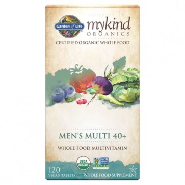 Garden of Life mykind Organics Men's 40+ Multi 120 Tablets
