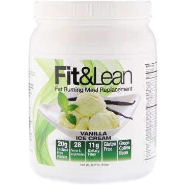 Fit and Lean Fat Burning Meal Replacement Vanilla Ice Cream 0.97 lbs