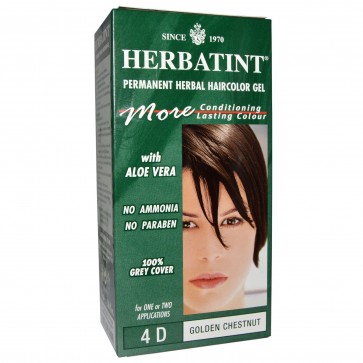 Herbatint Permanent Herbal Haircolour Gel 4D Golden Chestnut