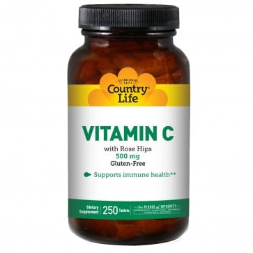 Country Life Vitamin C 500 Rosehips 250 Tablets