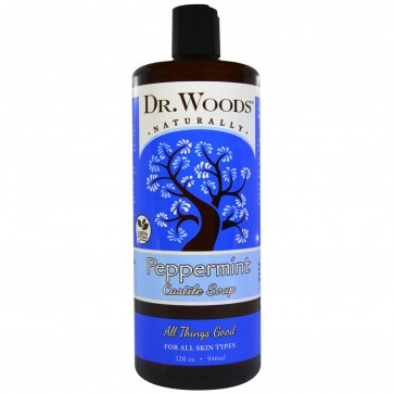 Dr. Woods Natural Castile Soap Pure Peppermint 32 oz.
