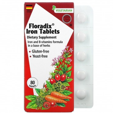 Flora Floradix Iron Tablets Supplement 80 Tablets