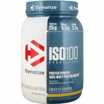 Dymatize Nutrition ISO-100 100% Whey Protein Isolate Smooth Banana 1.6 lb