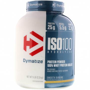 Dymatize Nutrition ISO-100 100% Whey Protein Isolate Smooth Banana 5 lb