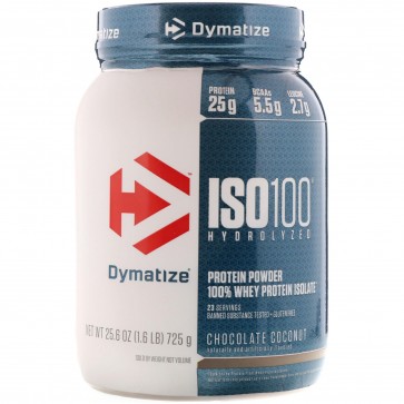 Dymatize Nutrition ISO-100 100% Whey Protein Isolate Chocolate Coconut 1.6 lb