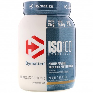 Dymatize Nutrition ISO-100 100% Whey Protein Isolate Peanut Butter 1.6 lb