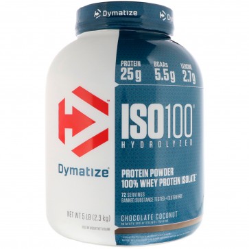 Dymatize Nutrition ISO-100 100% Whey Protein Isolate Chocolate Coconut 5 lbs