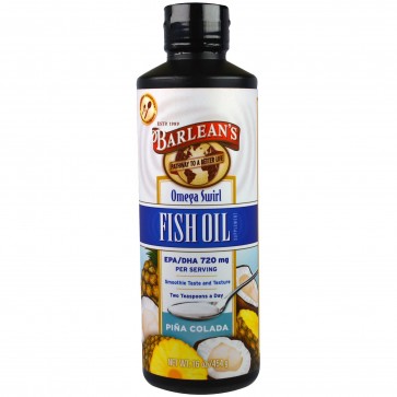 Barlean's Omega Swirl Omega 3 Fish Oil Pina Colada 16 fl oz