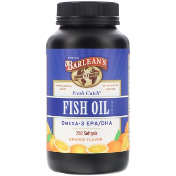 Barlean's Organic Oils Fresh Catch Fish Oil 1000 mg Orange Softgels 250 count