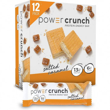 Power Crunch Original Salted Caramel 12 Protein Bars | Power Crunch Salted Caramel Bars
