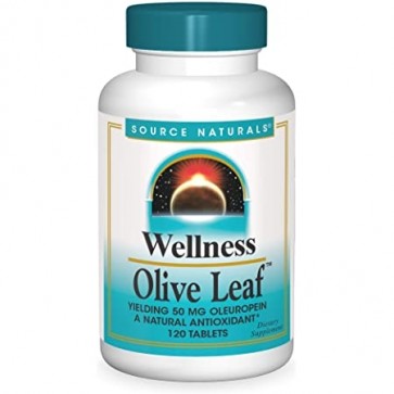 Source Naturals Wellness Olive Leaf 120 Tablets