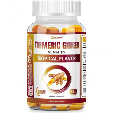 Zammex Turmeric Ginger Tropical Flavor 60 Gummies