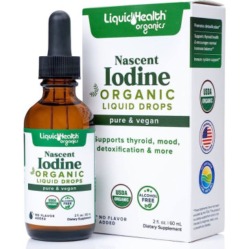 Liquid Health Nascent Iodine Organic Liquid Drops Pure & Vegan 2 fl oz