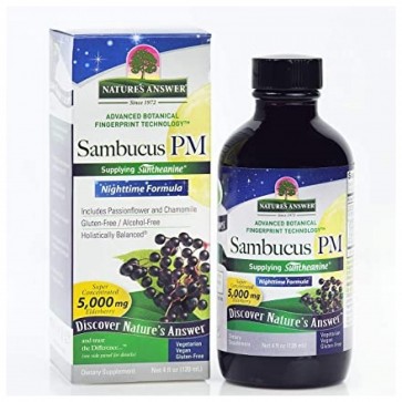 Natures Answer Sambucus PM Nighttime Formula 5000 mg 4 oz