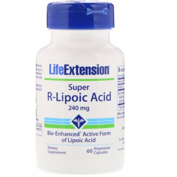 Life Extension Super R-Lipoic Acid 300mg 60 Vegetarian Capsules