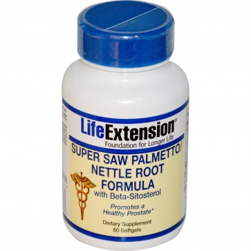 Life Extension Super Saw Palmetto Nettle Root Formula 60 Softgels
