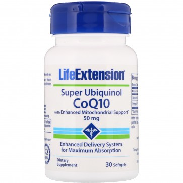 Life Extension Super Ubiquinol  CoQ10 50mg 30 Softgels