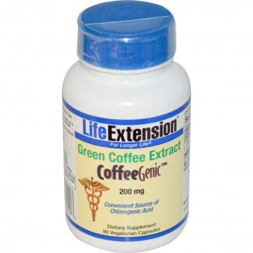 Life Extension Green Coffee Extract 200mg 90 Vegetable Capsules