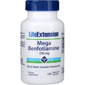 Life Extension Mega Benfotiamine 250mg 120 Vegetarian Capsules