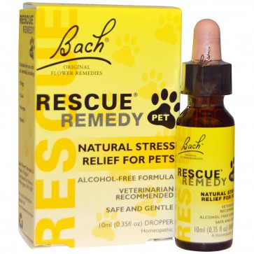 Bach, Original Flower Remedies, Rescue Remedy Pet, Alcohol-Free Formula, 0.35 fl oz (10 ml) Dropper