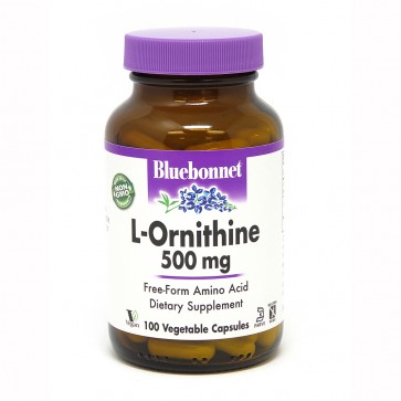 Bluebonnet Nutrition L-Ornithine - 500 mg - 100 Vegetable Capsules