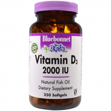 Bluebonnet Vitamin D3 2000 IU 250 Softgels