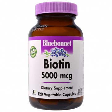Bluebonnet Biotin 5000 mcg 120 Capsules