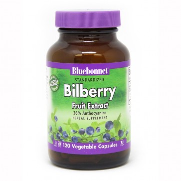 Bluebonnet Bilberry Fruit Extract - 80 mg - 120 Vegetable Capsules
