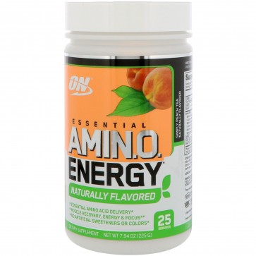 Optimum Nutrition Amin.o. Energy Naturally Flavored Peach Tea 25 Servings 7.94 oz