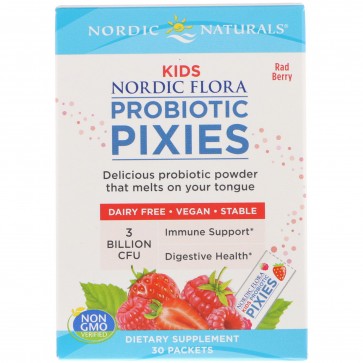 Nordic Naturals Nordic Flora Kids Probiotic Pixies Rad Berry 3 Billion CFU 30 Packets