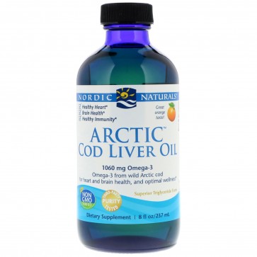 Nordic Naturals Arctic Cod Liver Oil Orange Flavored 8 fl oz