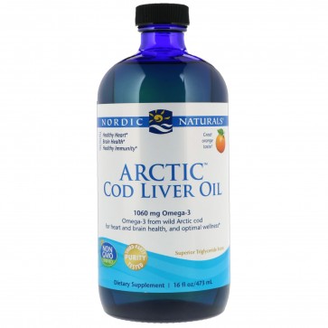 Nordic Naturals Arctic Cod Liver Oil Orange Flavored 16 fl oz