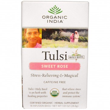 Organic India Tulsi Tea Sweet Rose 18 bags