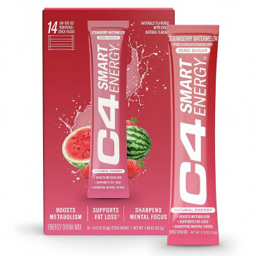 Cellucor C4 Smart Energy Strawberry Watermelon On-the-Go Stick 14 Pack