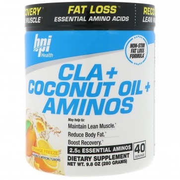 BPI Health CLA + Coconut Oil + Aminos Orange Freeze 280 Grams (40 Servings)