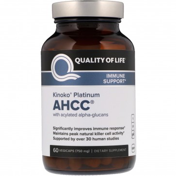 Quality of Life Kinoko Platinum AHCC 60 Vegie Caps
