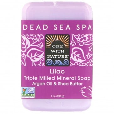 One With Nature-Dead Sea Mineral Soap 7oz Lilac