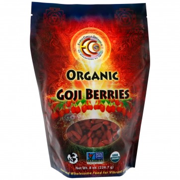 Earth Circle Organics Goji Berries, Raw, Oreganic 8 oz.