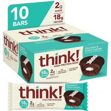think! High Protein Bar Chocolate & Crème Cupcake 10 Bars