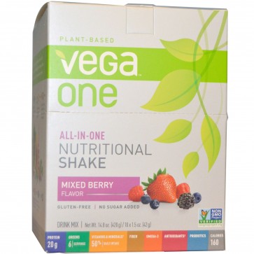 Vega One Nutritional Shake Mixed Berry 10 x 1.5oz / 14.8
