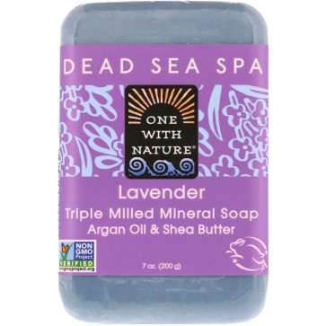 One With Nature-Dead Sea Mineral Soap 7oz Lavender