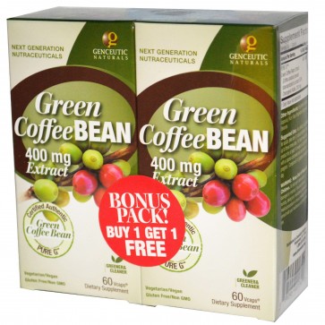 Genceutic Naturals Green Coffee Bean 60 Capsules Bonus Pack