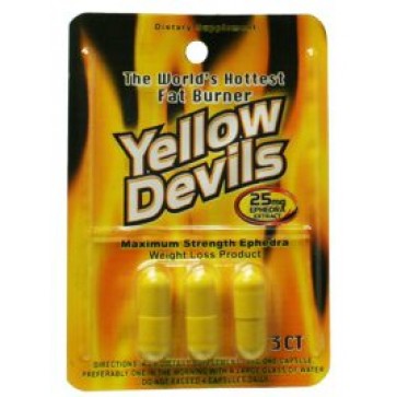 American Generic Labs AGL Yellow Devils 25mg 3 capsule count Free
