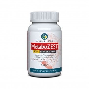 Amazing Herbs MetaboZest Ephedra Free 90 Tablets
